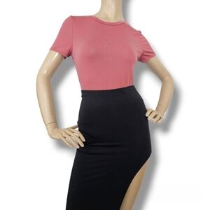 Fashion Nova Mauve T-Shirt Bodysuit